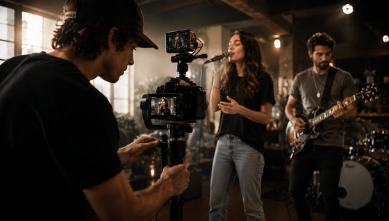 Creative team filming