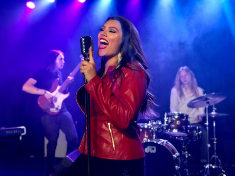 Vocalist performing